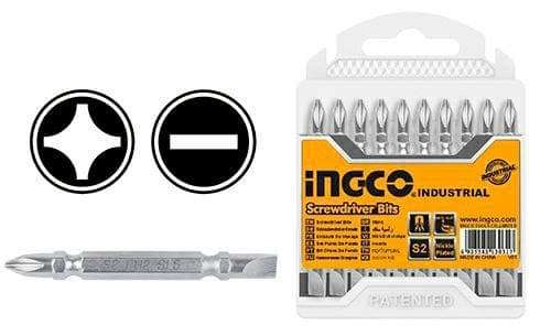 Set of 10 flat screwdriver heads - Jahar Su 65 mm