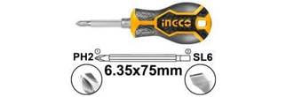 Flat screw and four screwdrivers