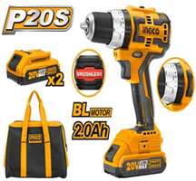 دریل پیچ گوشتی شارژی 20 ولت چکشی 2 باتری