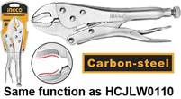 Curved jaw locking plier